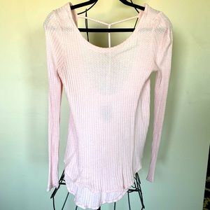 Chaser Light Pink Waffle Shirt with Fancy Back